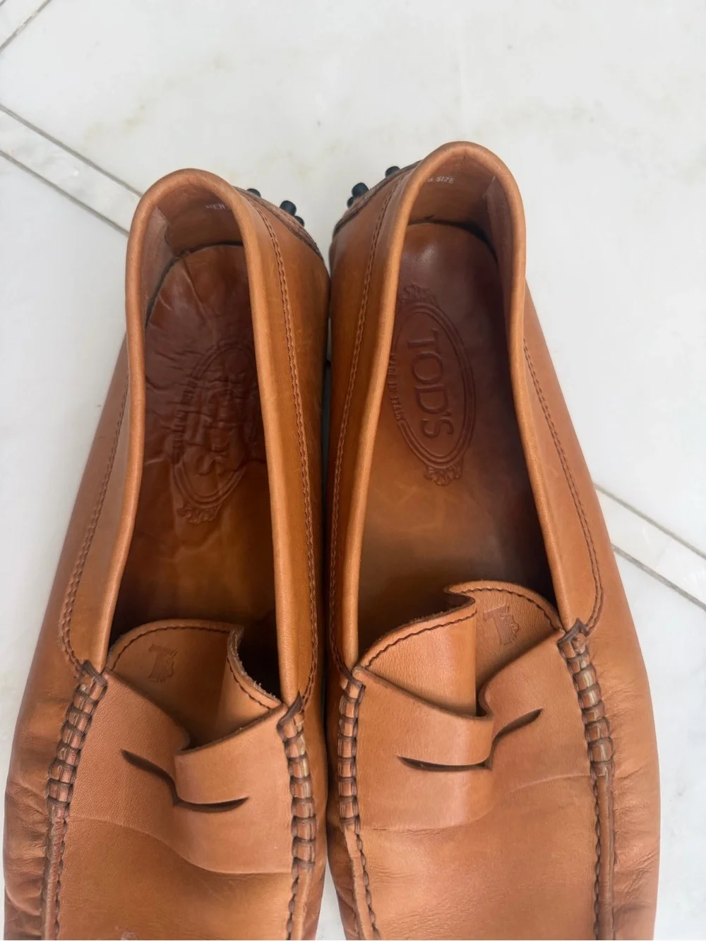 Tod's Brown Leather Penny Loafers